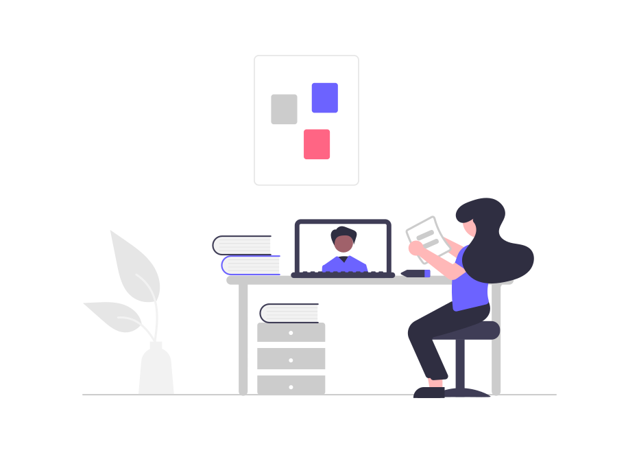 undraw Online learning re qw08